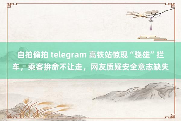 自拍偷拍 telegram 高铁站惊现“骁雄”拦车，乘客拚命不让走，网友质疑安全意志缺失