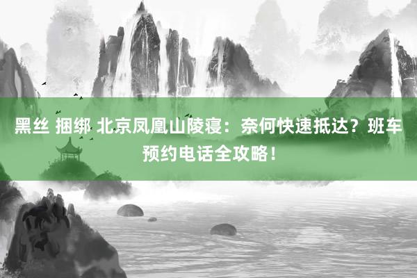 黑丝 捆绑 北京凤凰山陵寝：奈何快速抵达？班车预约电话全攻略！