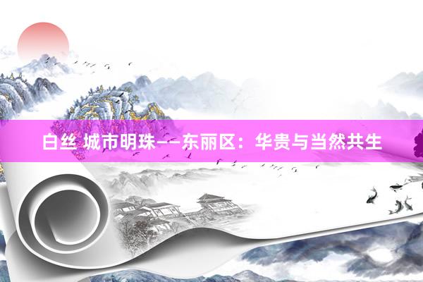 白丝 城市明珠——东丽区：华贵与当然共生
