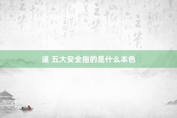 逼 五大安全指的是什么本色