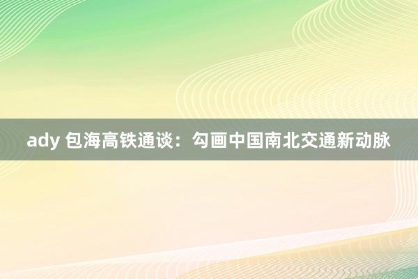ady 包海高铁通谈：勾画中国南北交通新动脉