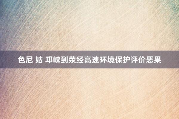 色尼 姑 邛崃到荥经高速环境保护评价恶果